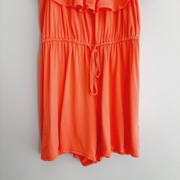 OLD NAVY Ruffle-Trim Swim Off-Shoulder Romper Pink Sz S Flawed - Picture 4 of 16